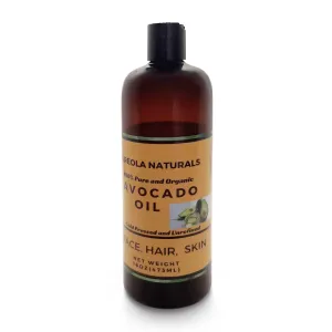 Avocado Oil -100% Pure and Natural, Cold-Pressed and Unrefined 16oz/ 473 ml Ideal for Skin, Hair, Massage and DIY Projects by Oreola Naturals