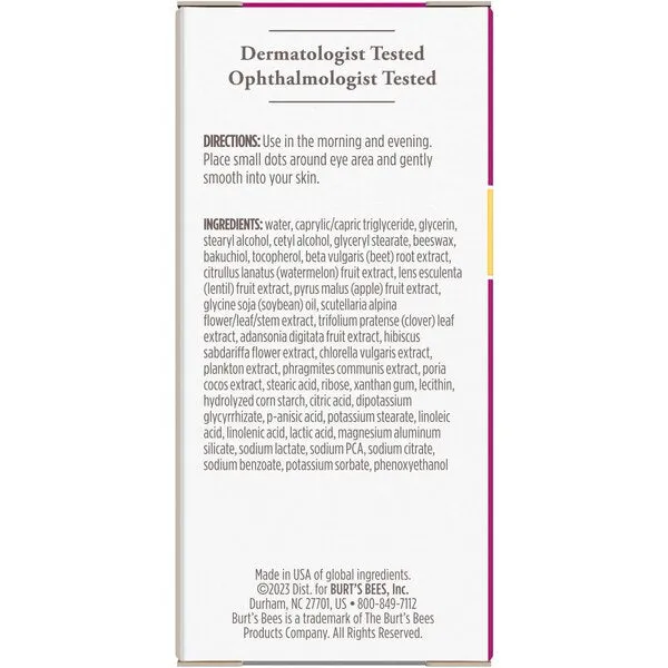 Burt's Bees Renewal Firming Eye Cream .5oz