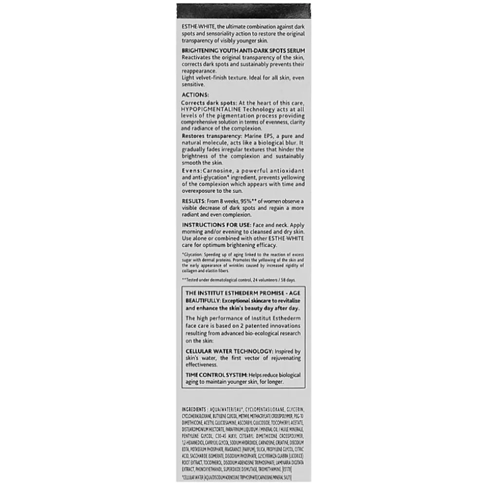 Institut Esthederm Esthe-White Brightening Youth Anti-Dark Spot Serum - Освітлююча омолоджуюча сироватка