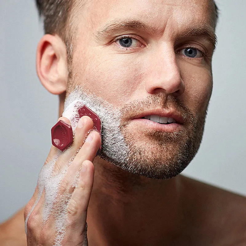 Tooletries - Face Scrubber & Holder, Gentle, Burgundy
